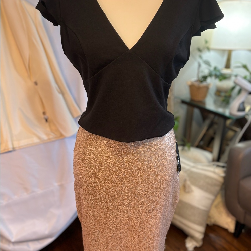 Lulu's Gold Sequin Mini Pencil Skirt for‎ Cocktail Women’s Size Large